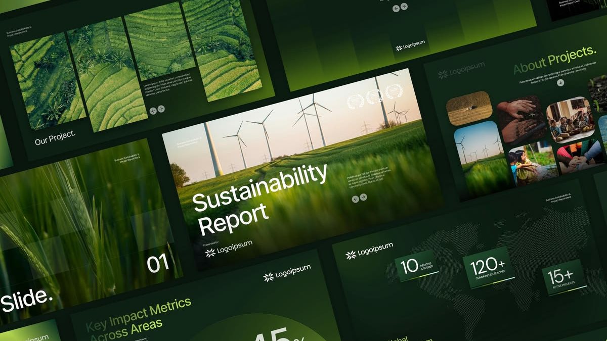 Profesional finance menyusun sustainability reporting perusahaan.